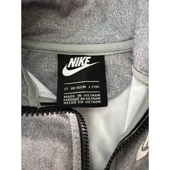NIKE Boys 2 Piece Set Full Zip Jacket & Pants Size 2T Gray w/Blue - Picture 5 of 7